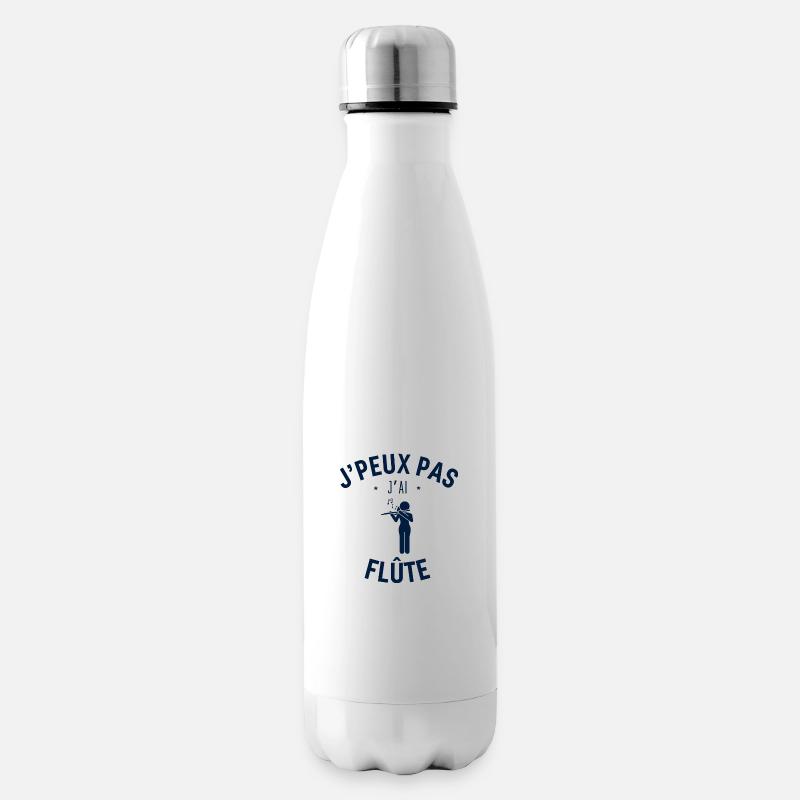 J peux pas j ai Flûte - Bouteille isotherme - blanc