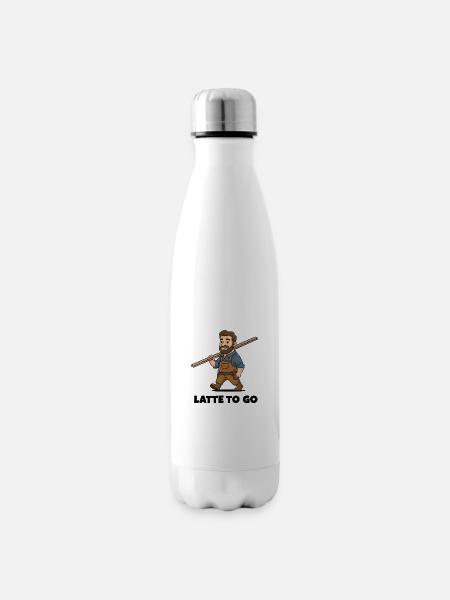 Latte to go - Isolierflasche - Weiß