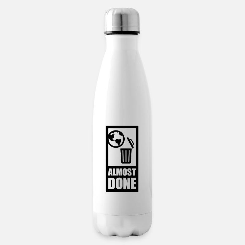 almost done - Insulated Water Bottle - white