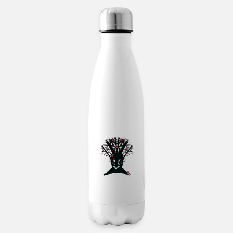 lustiger Apfelbaum Apfel Äpfel - Isolierflasche - Weiß
