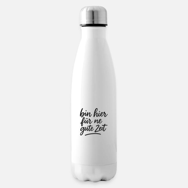 I'm here for a good time - Insulated Water Bottle - white