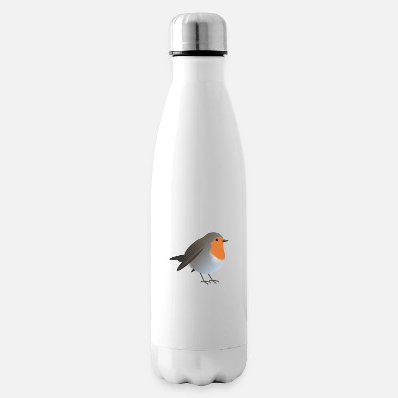 Robin Bird Graphique / Illustration - Bouteille isotherme - blanc