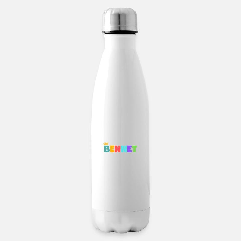 Bennet! Personalisierbar - Isolierflasche - Weiß