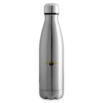 Ecuador Fußball 2022 Herzschlag Ecuador - Isolierflasche - Lightsilver - Rechts