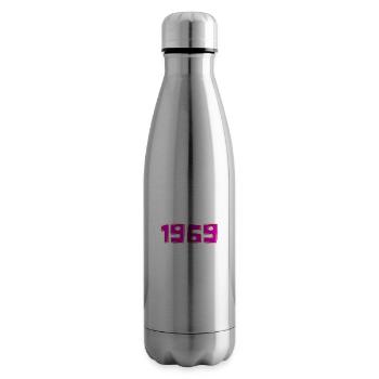 1969 the best year in pink - Insulated Water Bottle - silver - Right