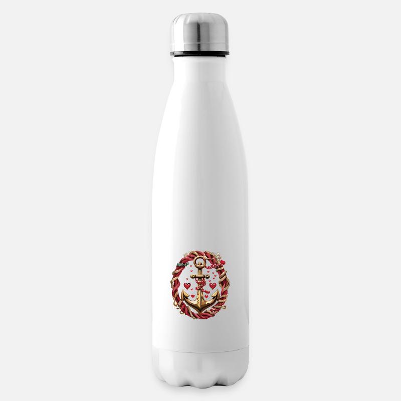 anker liebe - Isolierflasche - Weiß