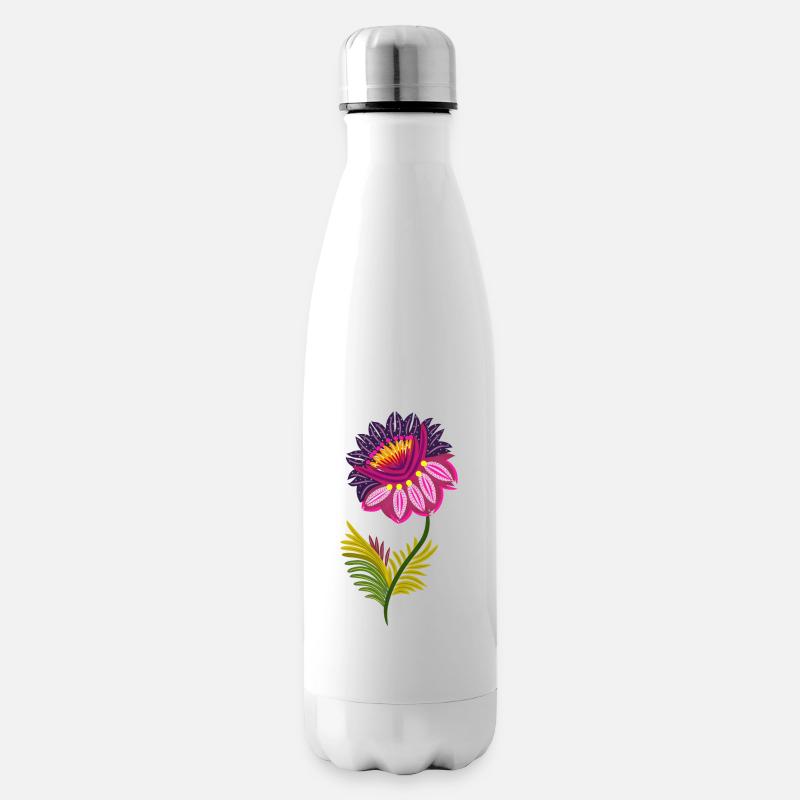 Schöne isolierte Blumen - Isolierflasche - Weiß