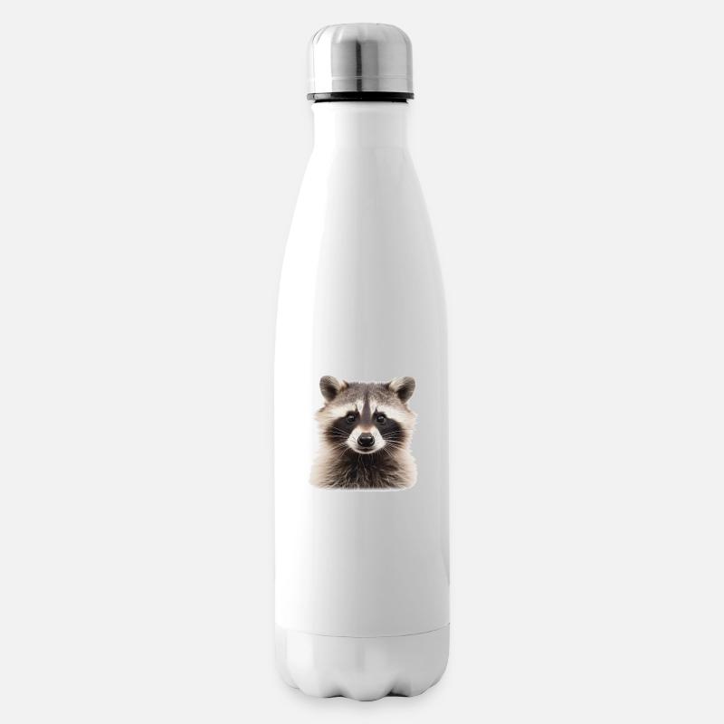 Raton laveur - Bouteille isotherme - blanc