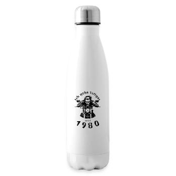 44e anniversaire, je tourne à plein régime depuis 1980 - Bouteille isotherme - blanc - Droite