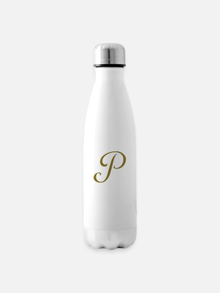 Buchstabe P - Isolierflasche - Weiß