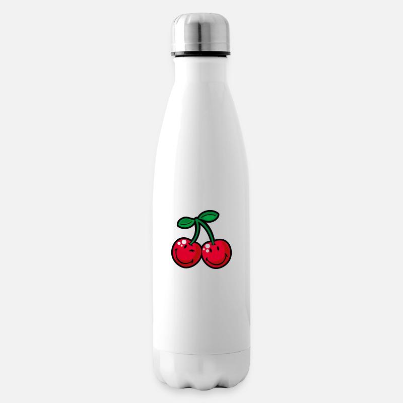 Smiley Cherries - Isolierflasche - Weiß