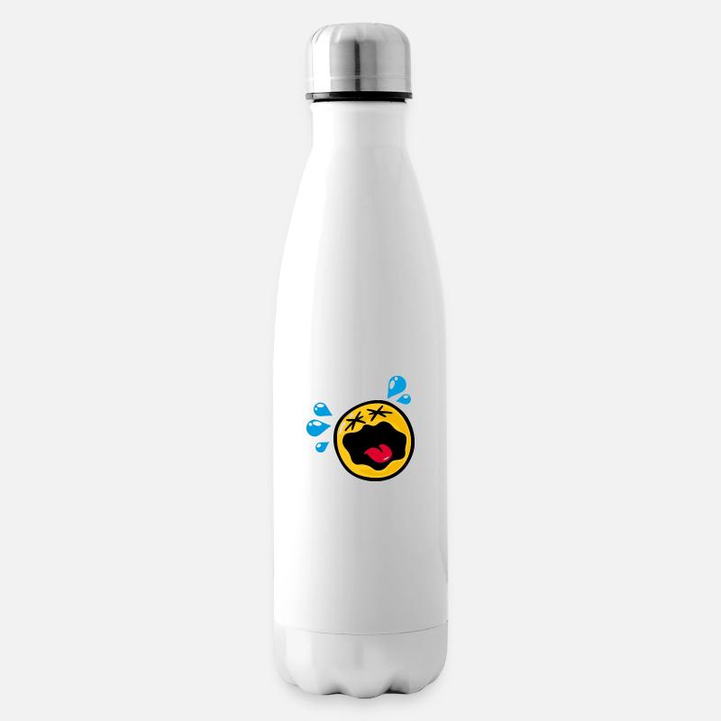Smiley Sadness Hysteria - Isolierflasche - Weiß