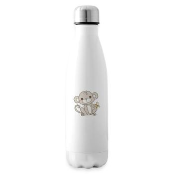 Affe - Isolierflasche - Weiß - Rechts