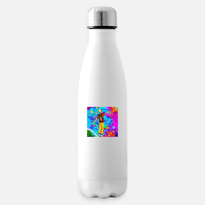 Glücklicher Junge - Isolierflasche - Weiß