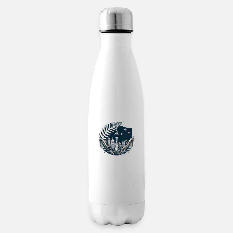 Neuseeland Aotearoa Kiwi 13 - Isolierflasche - Weiß