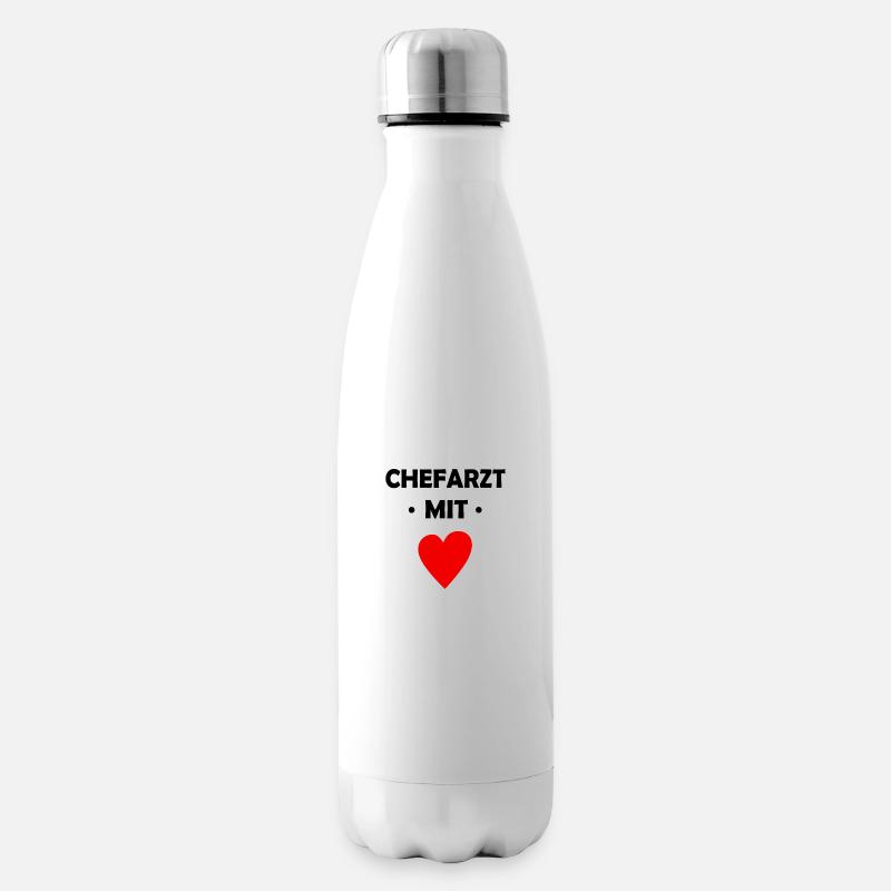 Chefarzt mit Herz - Arzt - Krankenhaus - Doktor - Isolierflasche - Weiß