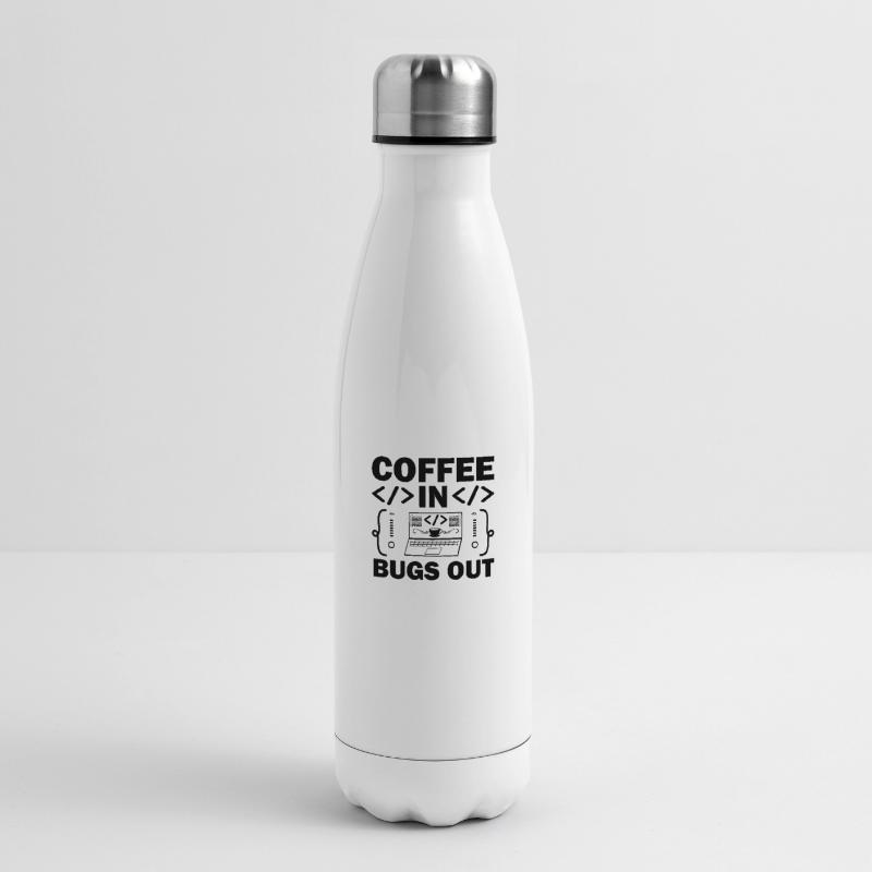 Coffee Coding Programmer Coder Developer Nerd Coff Insulated Water Bottle