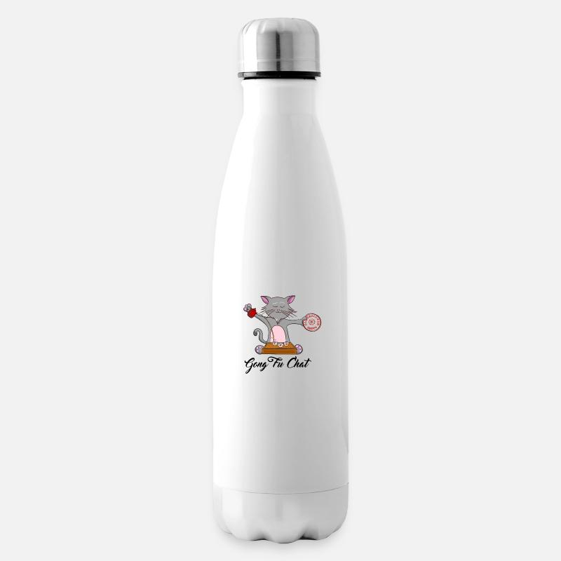 Gong Fu Chat - Bouteille isotherme - blanc