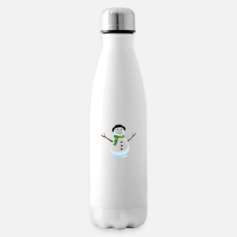 Schneemann - Isolierflasche - Weiß