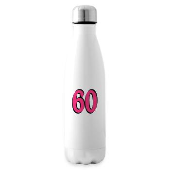 60th Birthday - Insulated Water Bottle - white - Right