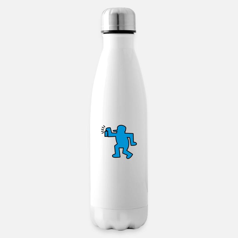 graffiti man - Bouteille isotherme - blanc