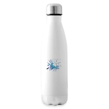 Pfote Hund Pfötchen Pfotenabdruck Hundeliebe - Isolierflasche - Weiß - Rechts