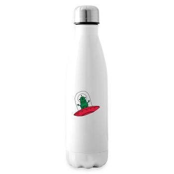UFO Ausländer Bauer Landwirt tier Kind Baby - Isolierflasche - Weiß - Rechts