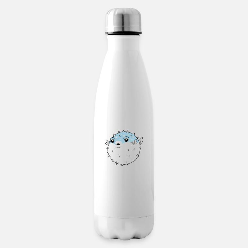 Fugu globe fish - Insulated Water Bottle - white