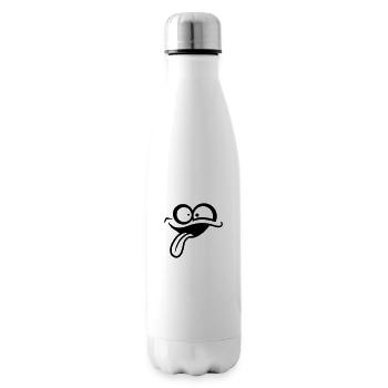 Comic face crazy - Insulated Water Bottle - white - Right