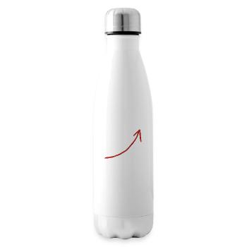 growth arrow red - Insulated Water Bottle - white - Right