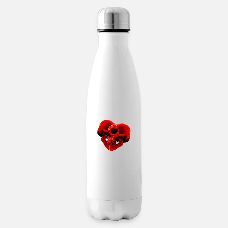 skull heart 1 - Bouteille isotherme - blanc