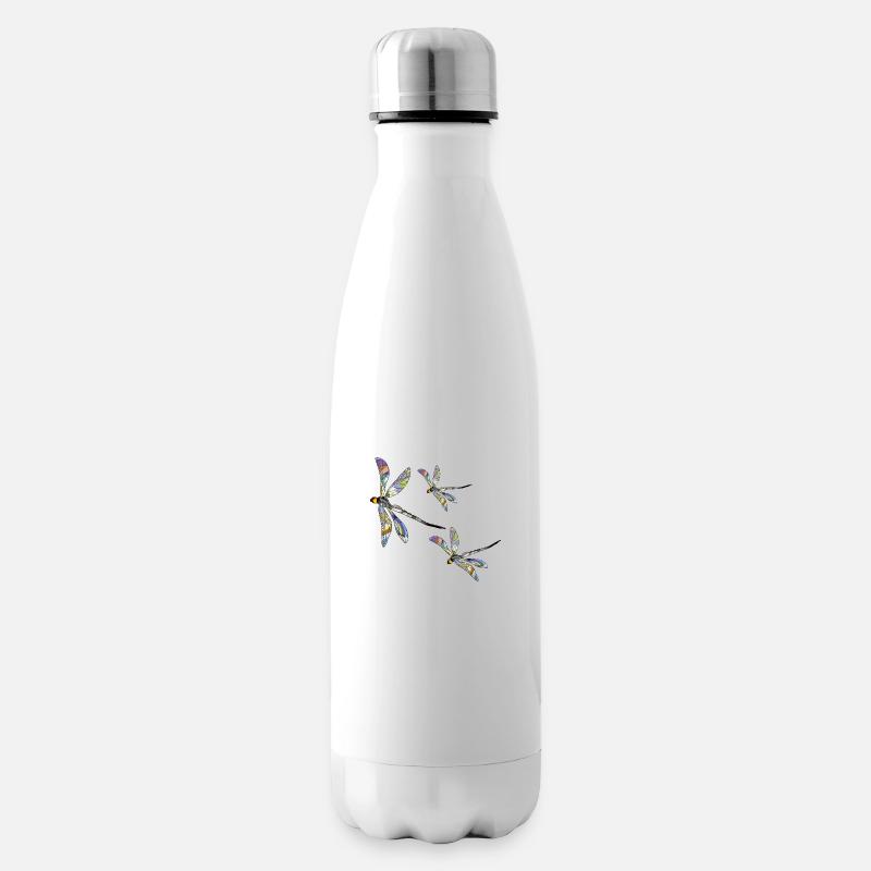 Libellen - Isolierflasche - Weiß