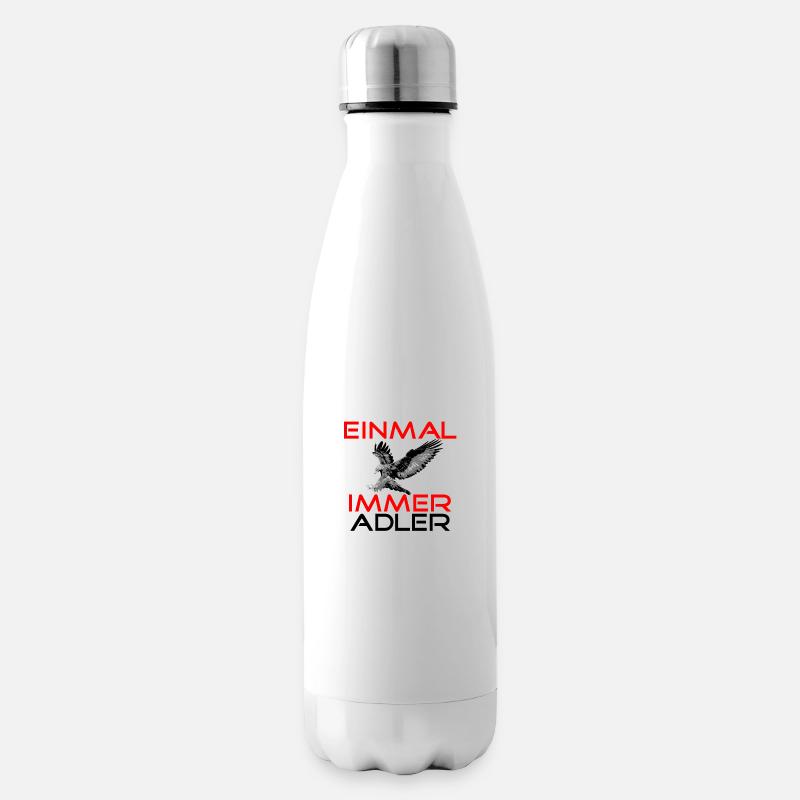 Einmal Adler - Immer Adler - Isolierflasche - Weiß