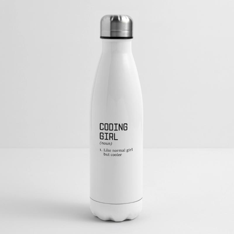 Coding Girl Definition Noun Software Developer Pro Isolierflasche