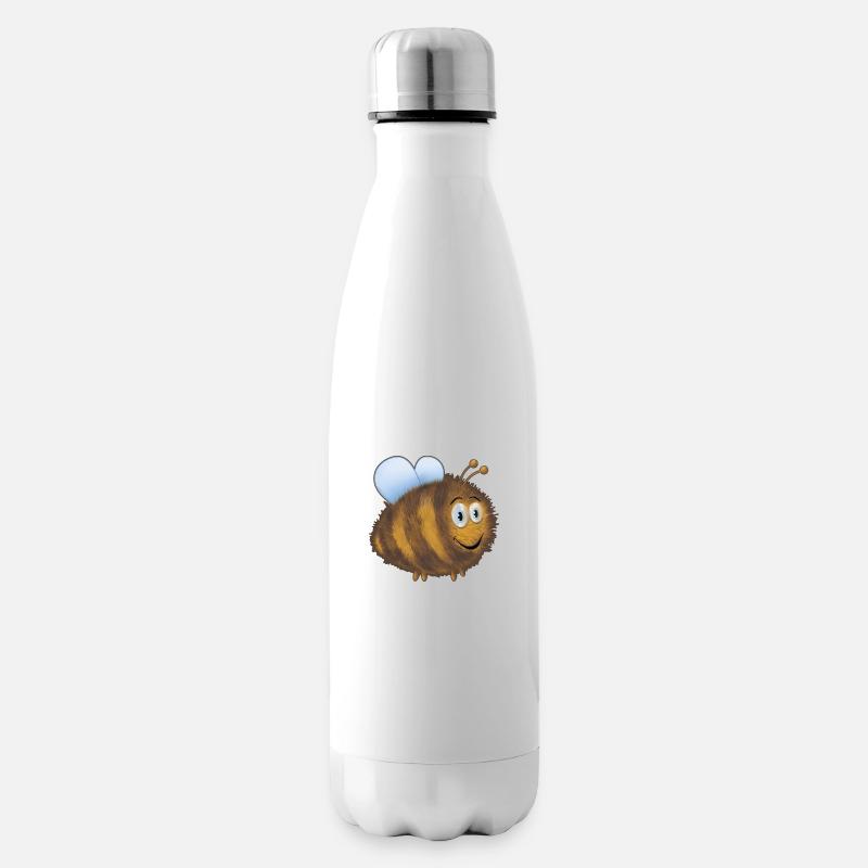 Lustige dicke Hummel - Isolierflasche - Weiß