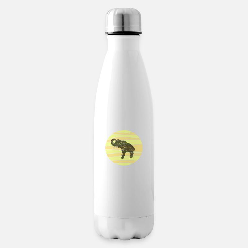 Edelfant Elefant im typisch afrikanischen Look. - Isolierflasche - Weiß