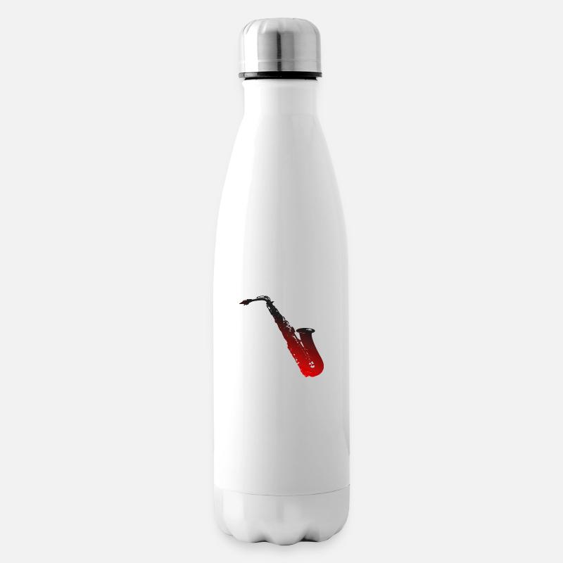 Saxophone - Insulated Water Bottle - white