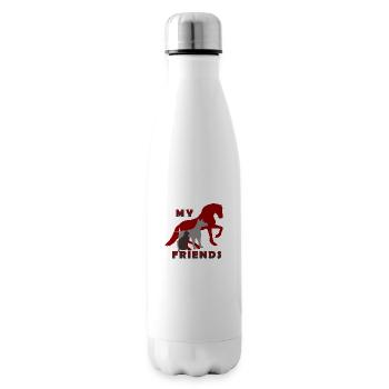 cheval, chien et chat, j’aime les animaux - Bouteille isotherme - blanc - Droite