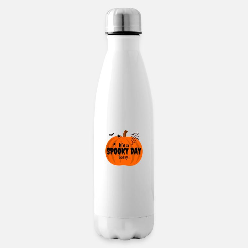 Halloween - Es ist ein gruseliger Tag - Isolierflasche - Weiß