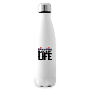 Music is my Life - Isolierflasche - Weiß - Rechts
