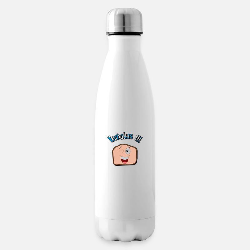 Lebakas / Leberkäse / Fleischkäse V2 - Isolierflasche - Weiß