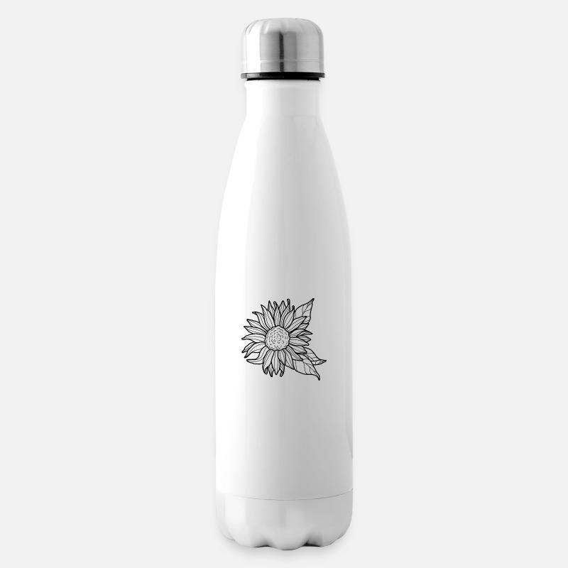 Fleur Tournesol - Bouteille isotherme - blanc