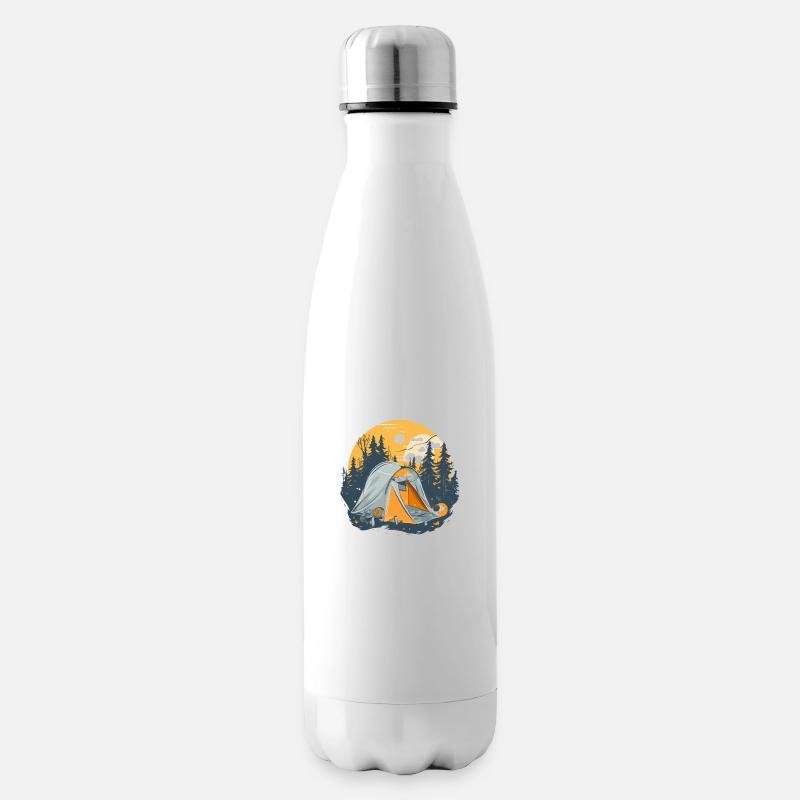Camping en forêt - Bouteille isotherme - blanc