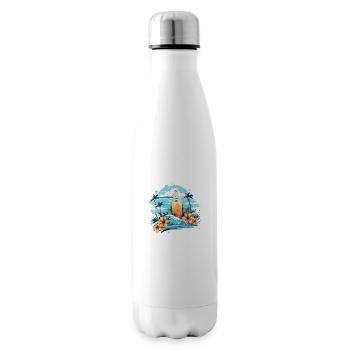 Comes Sun Beach 2023 Tropical Hello Summer - Bouteille isotherme - blanc - Droite