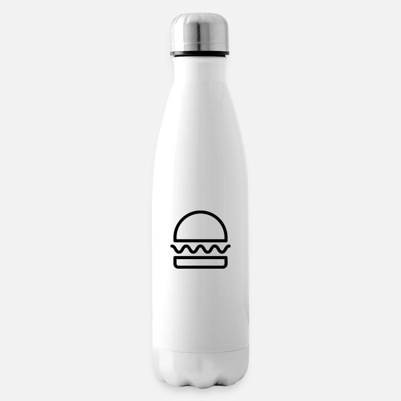 Burger - Insulated Water Bottle - white