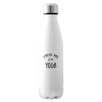J'peux pas J'ai Yoga - Bouteille isotherme - blanc - Droite