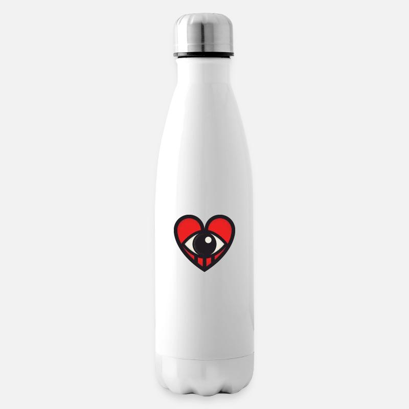 Herz Logo - Isolierflasche - Weiß