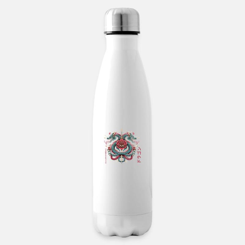 Drache - Isolierflasche - Weiß