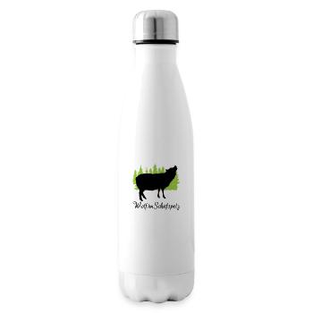 "Wolf im Schafspelz: Täuschend charmant" - Isolierflasche - Weiß - Rechts