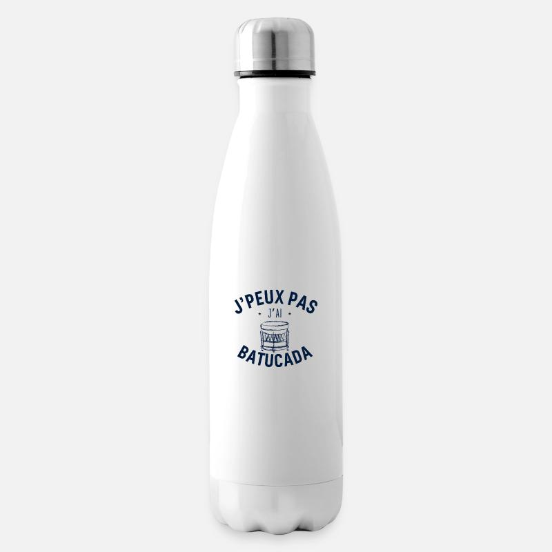 J peux pas j ai Batucada Bleu - Bouteille isotherme - blanc